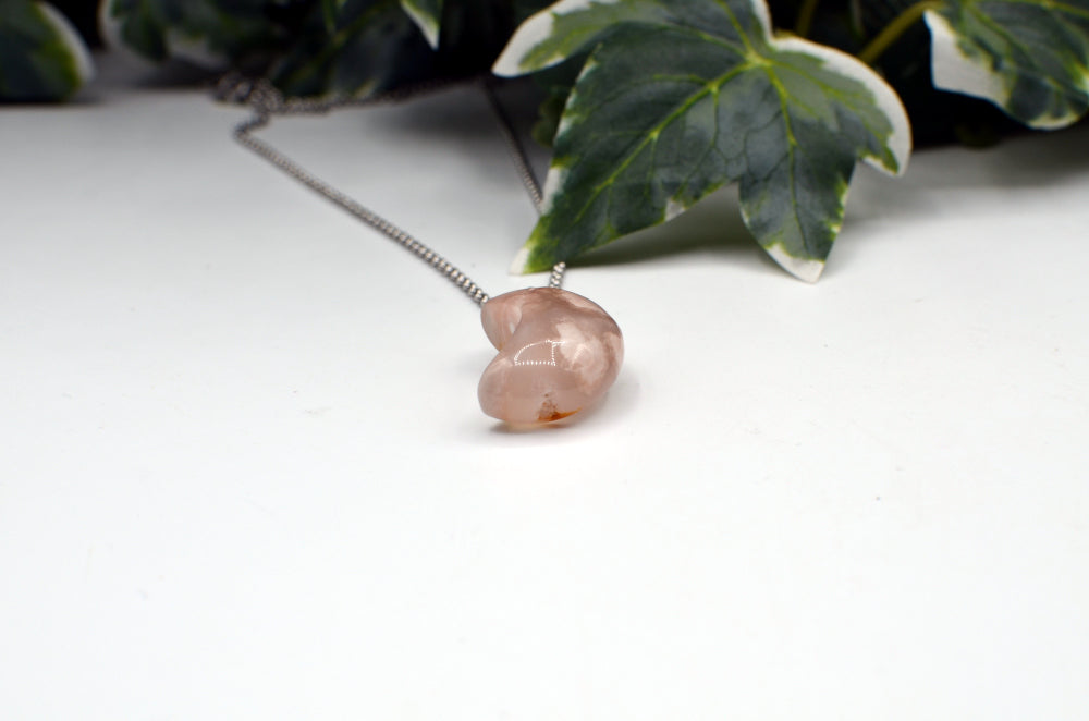 Flower agaat Maan Ketting