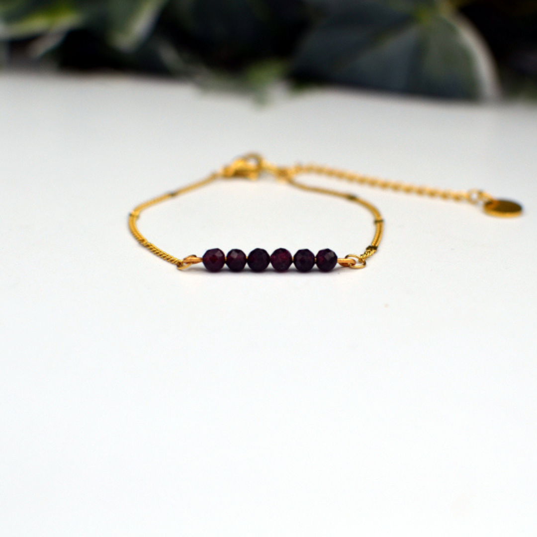 granaat edelsteen armband
