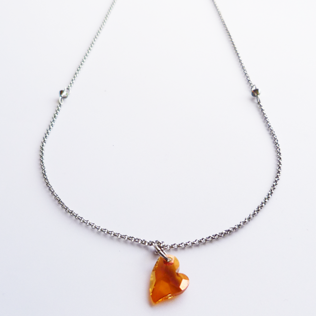 kristallen hart ketting