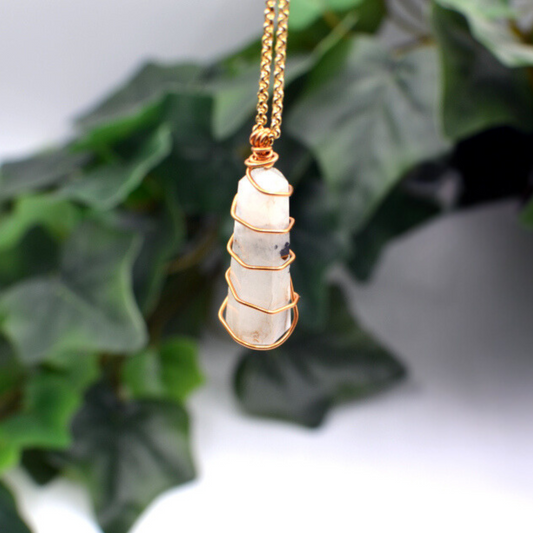 regenboog maansteen ketting