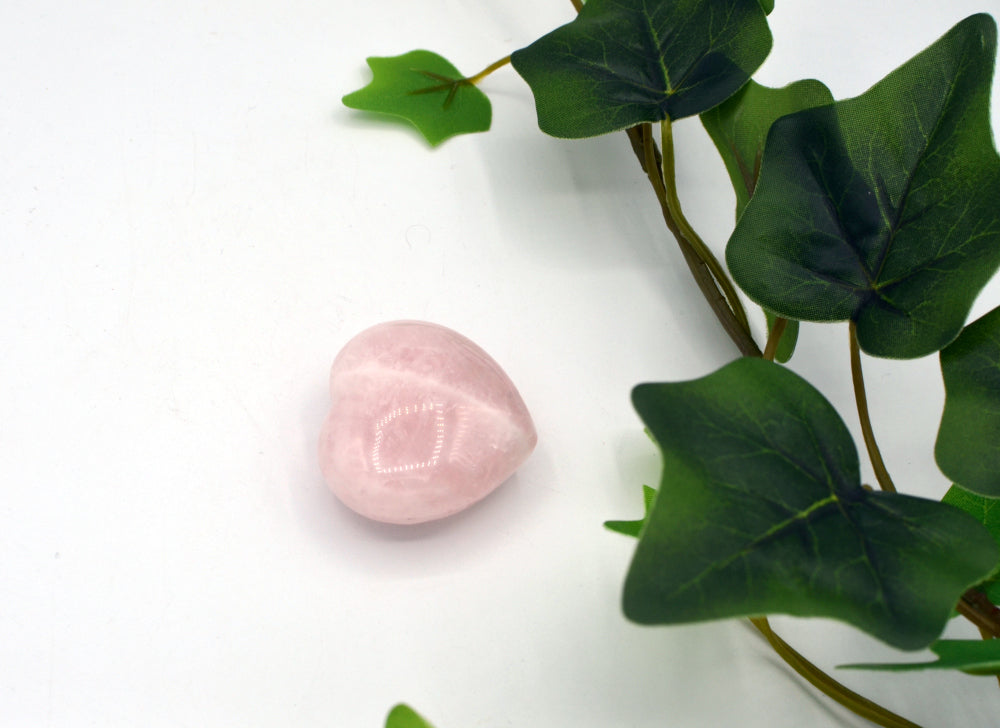 edelstenen hart van rozenkwarts