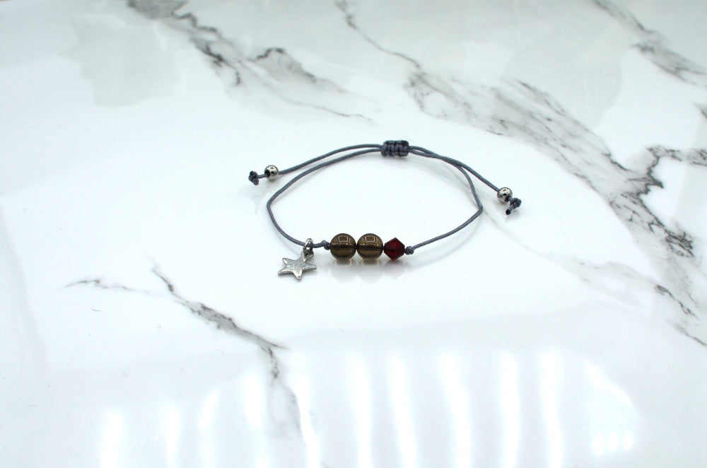 sterrenbeeld rookkwarts armband