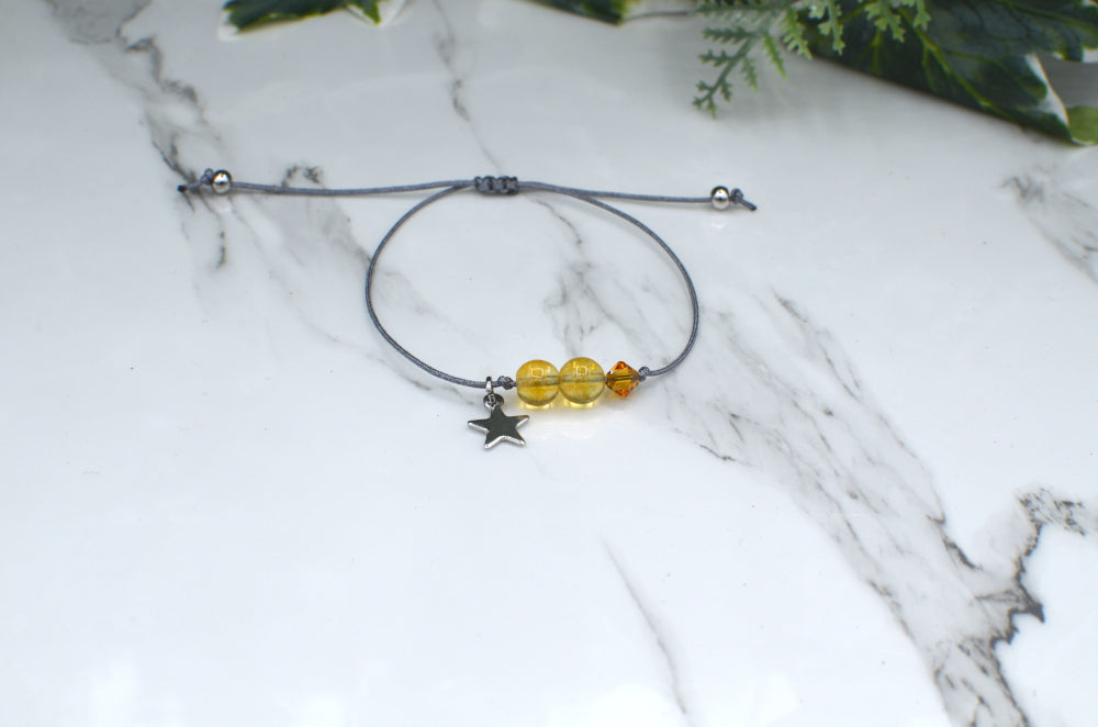 sterrenbeeld armband met citrien