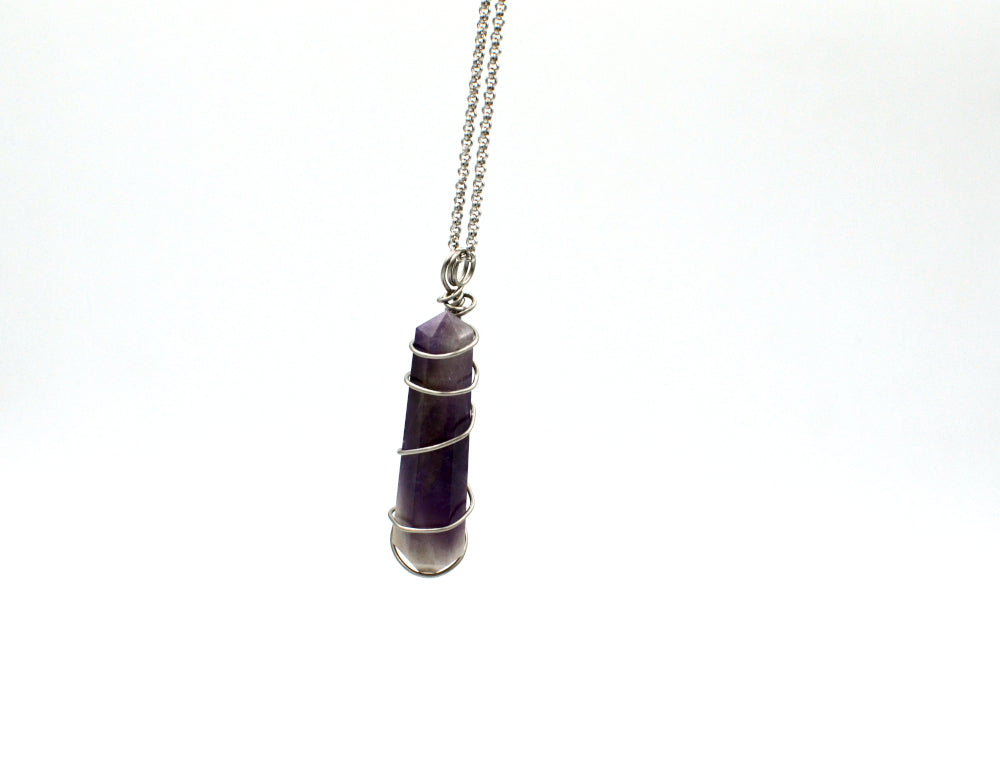 ketting met amethist hanger