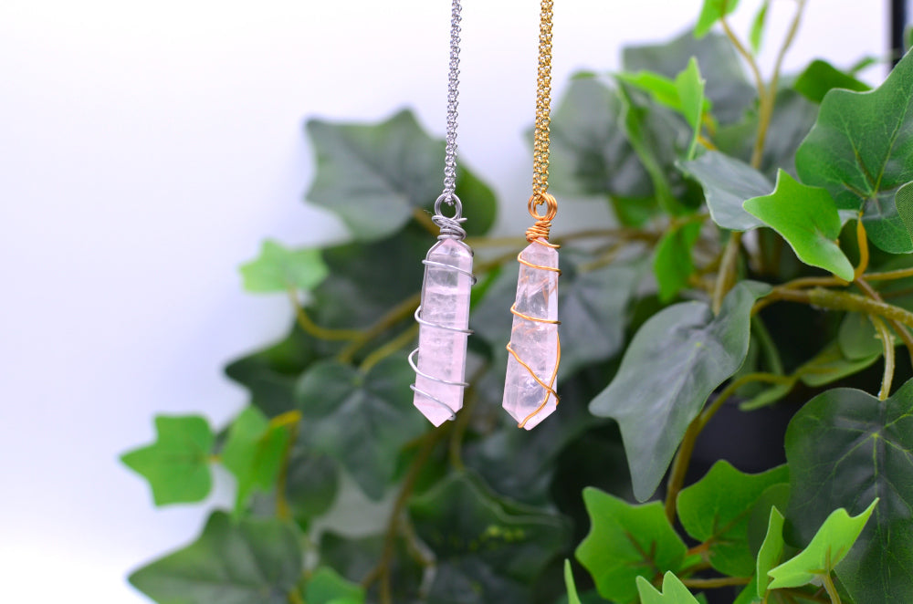 rozenkwarts edelsteen ketting