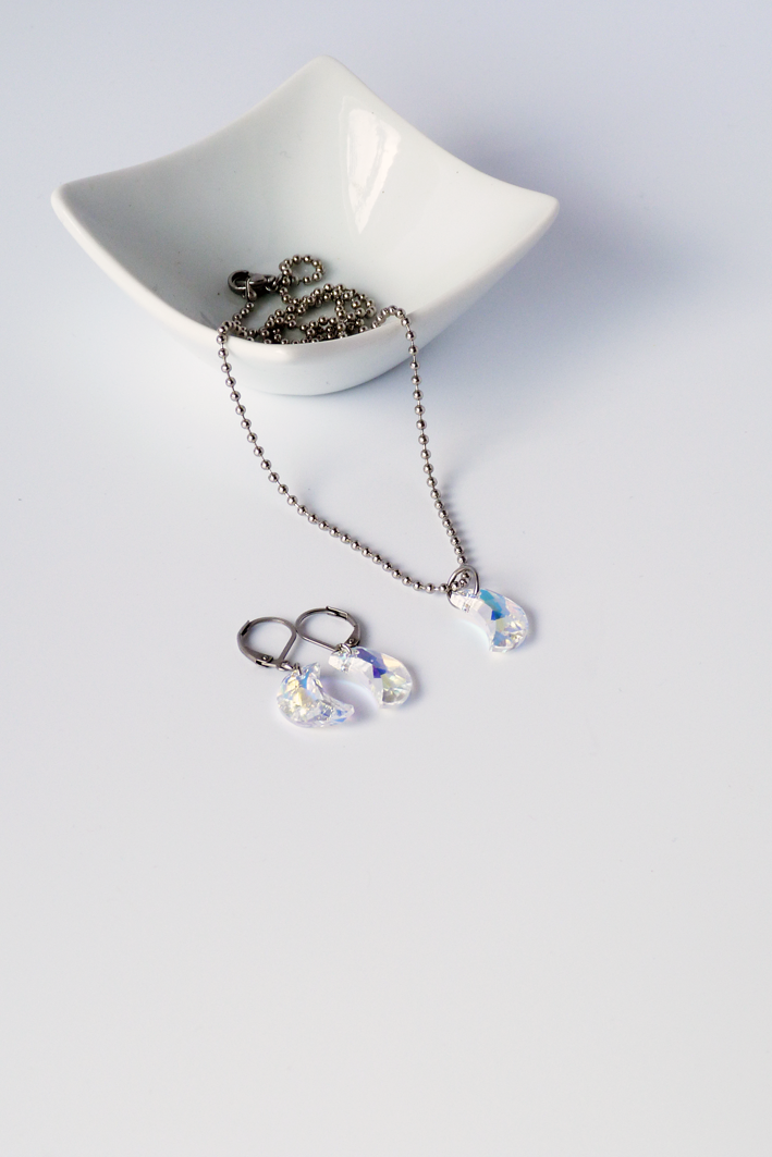 swarovski maan oorbellen