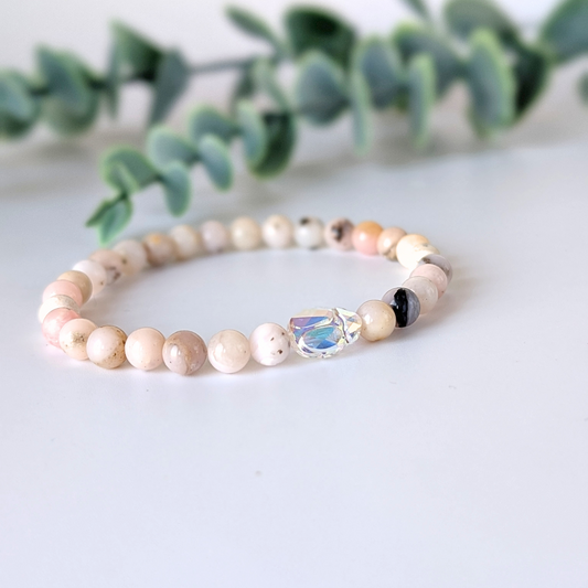 roze opal armband 