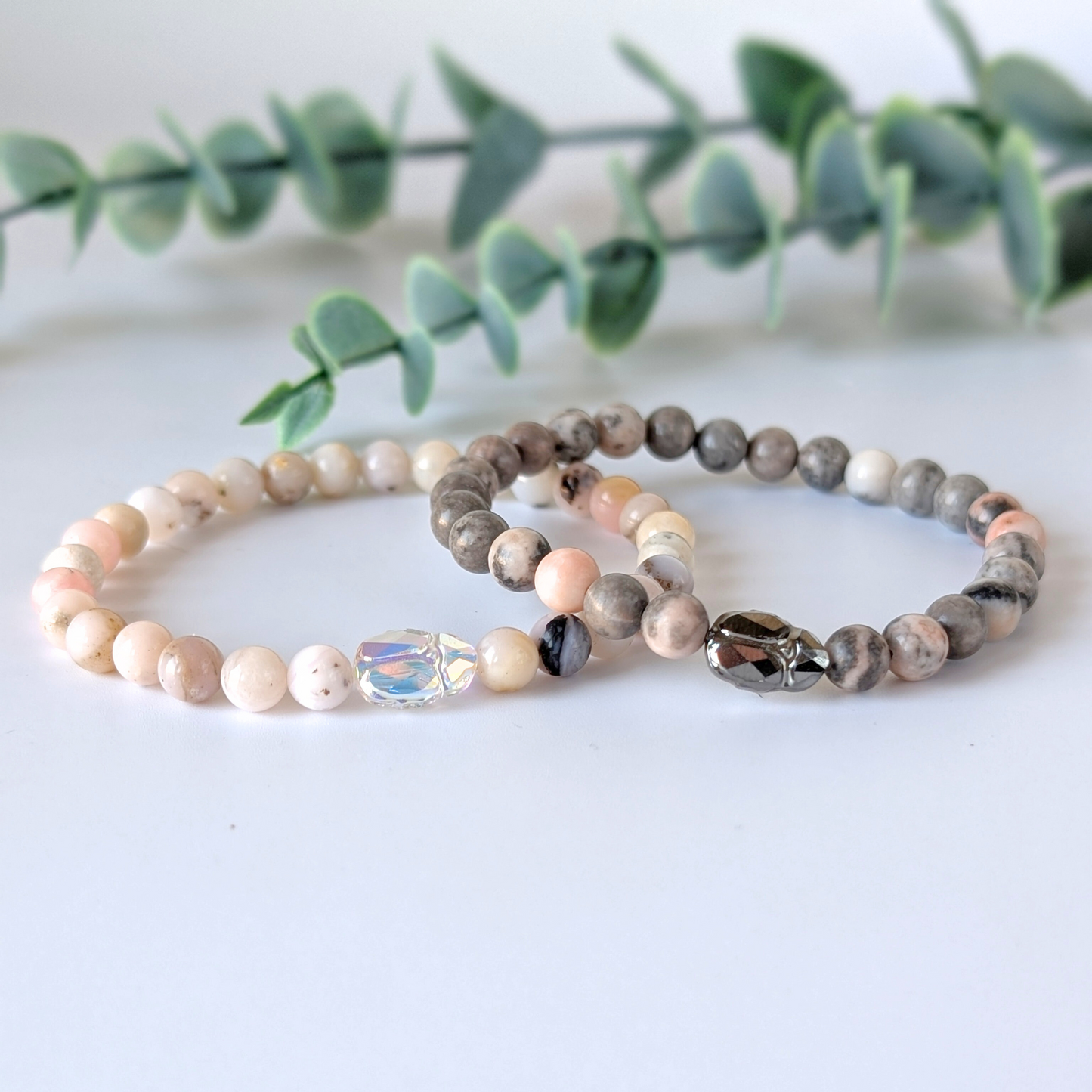 Scarabee Pink Opal Armband