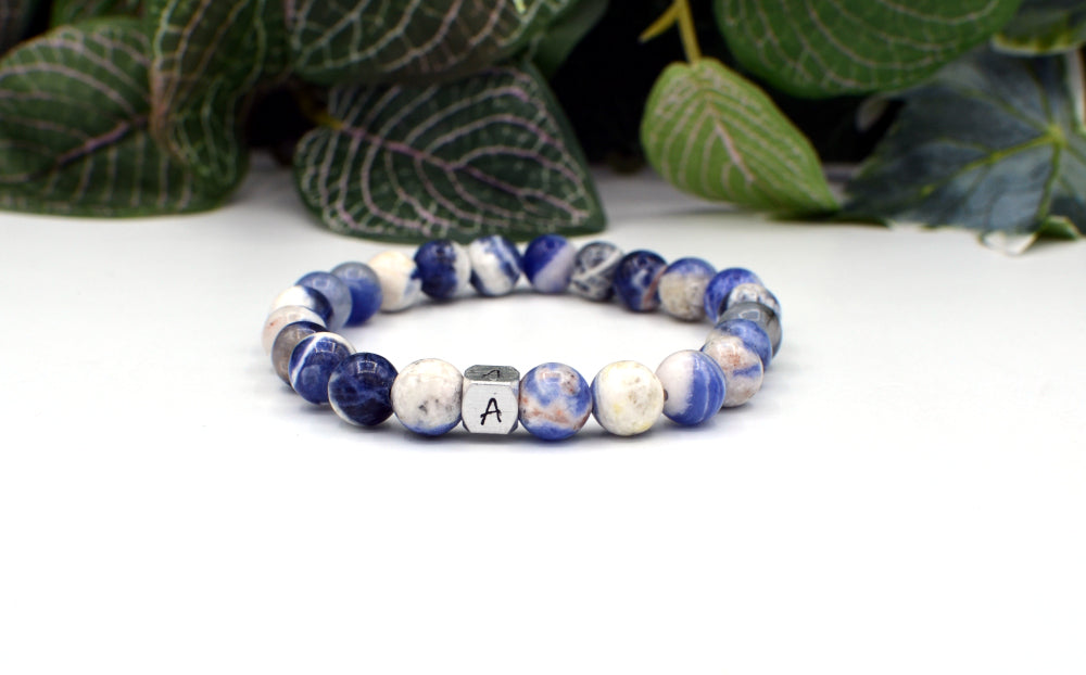 edelsteen armband van sodaliet